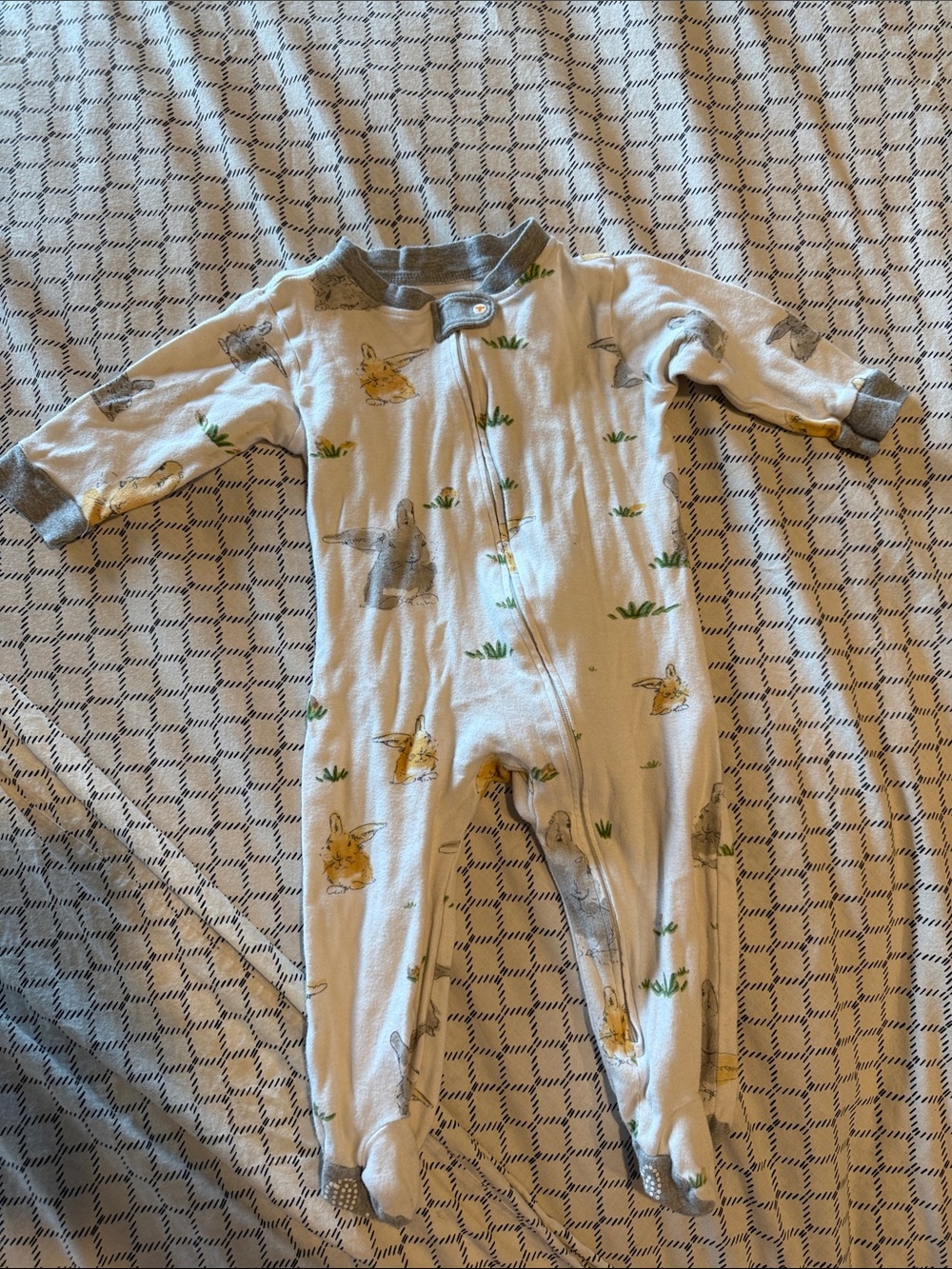 Burts Bees Baby One-Piece Footed Sleeper with Animal Print